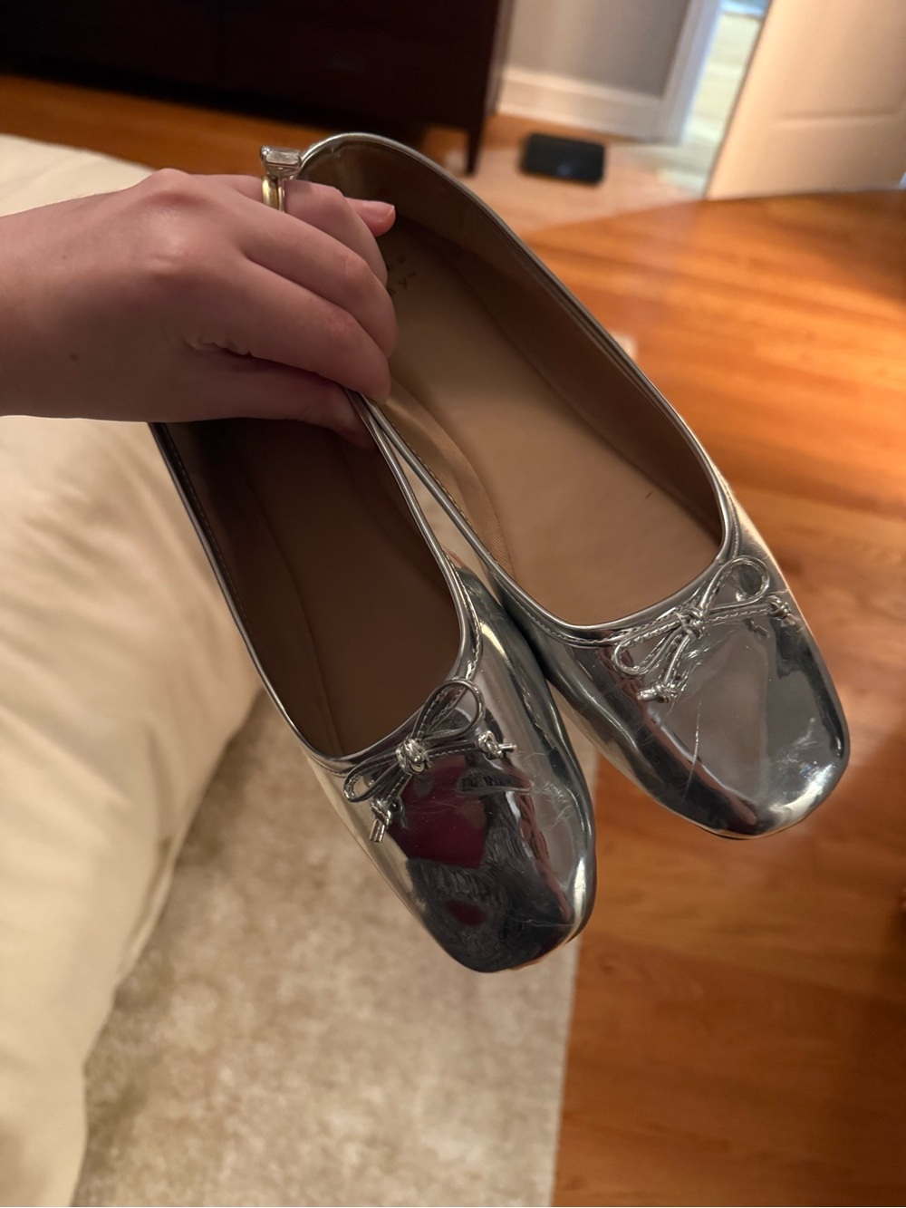 A New Day Silver Ballet Flats